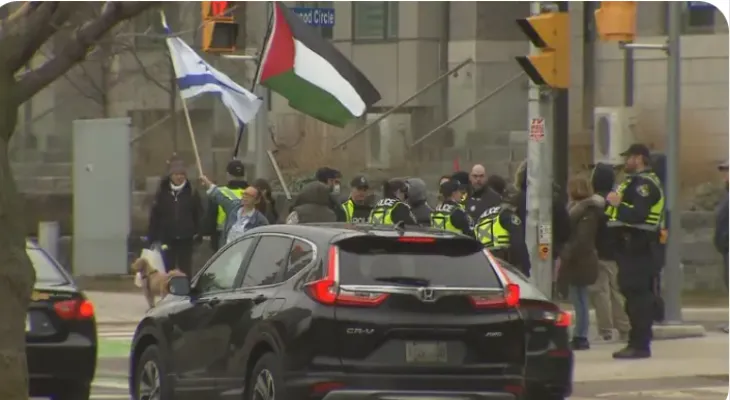 Man arrested for bringing a nail gun to a protest in Ontario