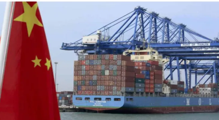 Increase in the growth rate of Chinese exports