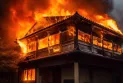 Destruction of two houses after a "major" fire in Brampton, Ontario