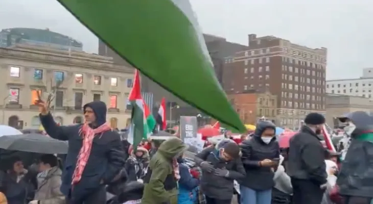 Ottawa: Thousands of protesters denounce the genocide committed by Israel in the Gaza Strip