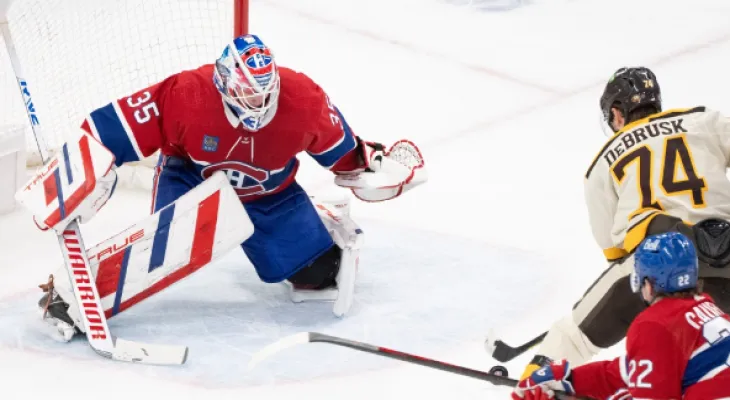 Jack DeBrosk scores the winning goal in the dying moments and leads the Bruins to a 2-1 victory over the Montreal Canadiens