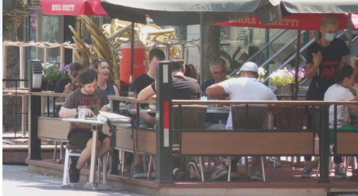 Opening of Terrasses in southwest Montreal two weeks ago to take advantage of the mild weather