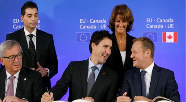 The French Senate votes against the free trade agreement between Canada and the European Union