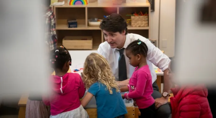 Before announcing the budget.... Trudeau plans to expand the $10-a-day child care program