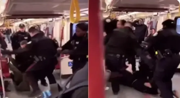 Toronto police investigate police officer who kicked a man in the TTC subway