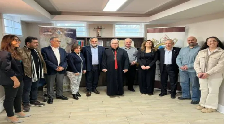 Bishop Paul Marwan holds a press conference to launch the film "The Lord Sees Me" in Canada