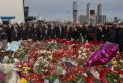 Ambassadors lay flowers at the site of the concert hall massacre in Moscow