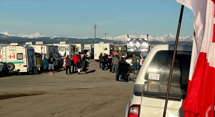Organizing a protest against the carbon tax near the highway west of Calgary