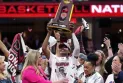 South Carolina ends its perfect season with an NCAA championship by defeating Clark and hockey 87-75
