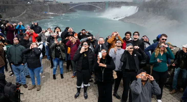 Mayor of Niagara Falls: Declaring a state of emergency and cloudy weather "impeded" the audience's viewing of the solar eclipse