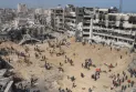 The first bodies were retrieved from the mass graves at Al-Shifa Hospital in Gaza after the Israeli siege that lasted two weeks.