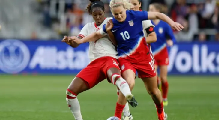 Canada women's national team loses on penalties for the second consecutive time against the United States in the SheBelieves Cup final.