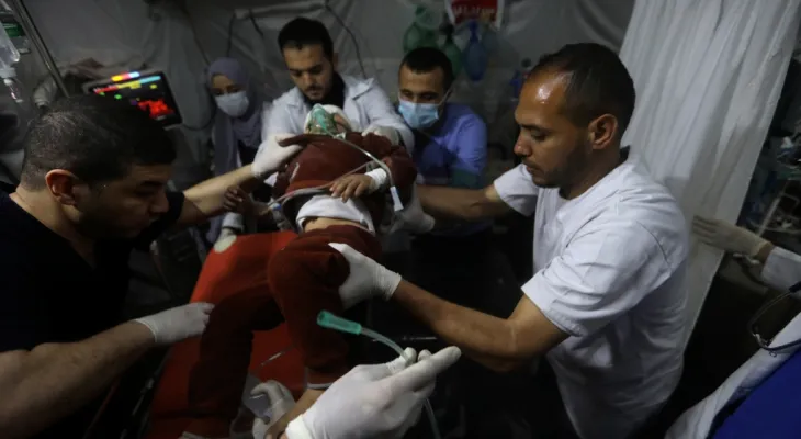 Nine Palestinians, including six children, were killed during an Israeli airstrike on the city of Rafah in southern Gaza.