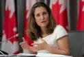 Freeland defends budget measures as prime ministers back away from federal engagement.