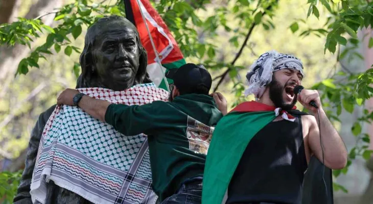 Widespread condemnations of American university leaders for calling the police against anti-war protesting students.