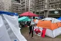 McGill University students hold an open-ended pro-Palestinian camp.
