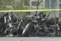 Montreal police open an investigation after discovering a stolen car while extinguishing a fire at the train station.