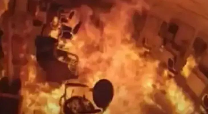 York police are searching for a suspect who set fire to a barbershop in the Toronto area.