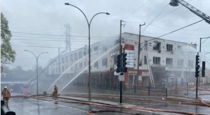 A massive fire broke out in a building in one of Montreal's neighborhoods.