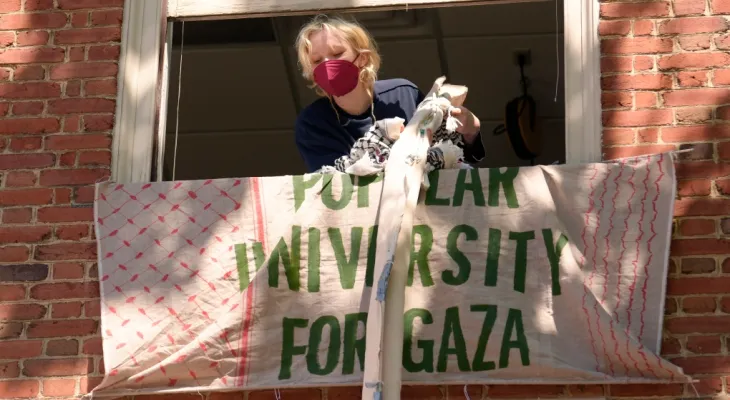 33 people were arrested during the police evacuation of the pro-Palestinian protest camp at George Washington University.