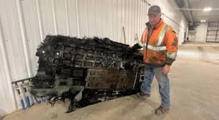 A piece of space debris lands in a farm in Saskatchewan.