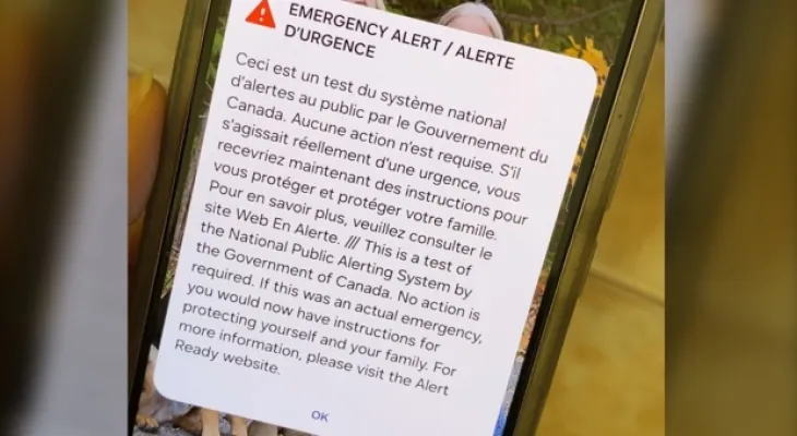 Certains habitants de l'Ontario n'ont pas reçu d'alerte d'urgence sur leurs téléphones lors du test du système.