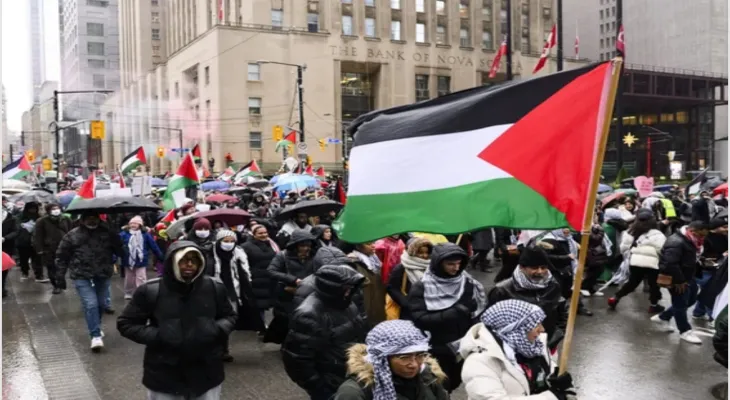 Ottawa: Pro-Palestinian protests and opposition to the Israeli aggression in Rafah, and police intervene and arrest some protesters.