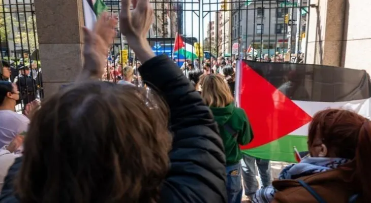 Columbia University students protest again against the war in Gaza.