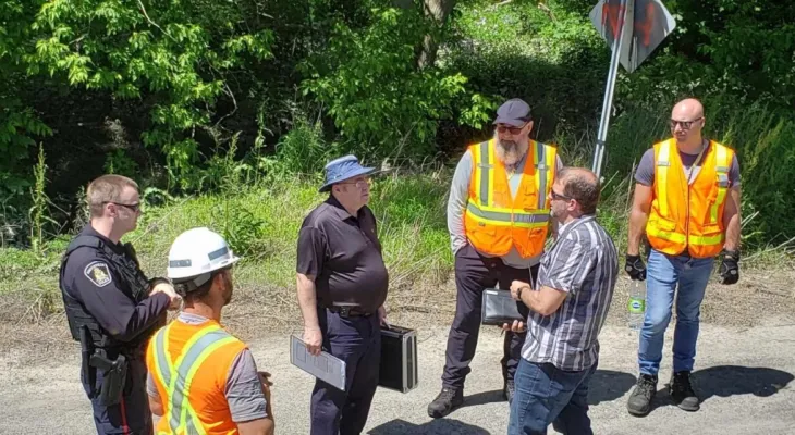 The death of a pedestrian after being hit by a train in Brockville, Ontario.