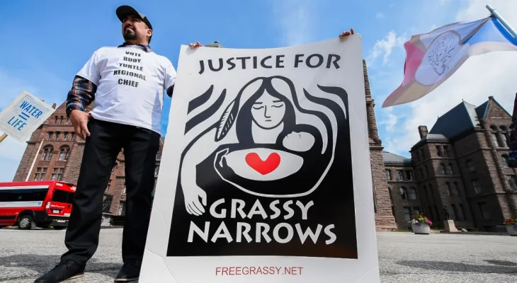 "Grassy Narrows" is suing the governments of Ontario and Canada for mercury pollution.