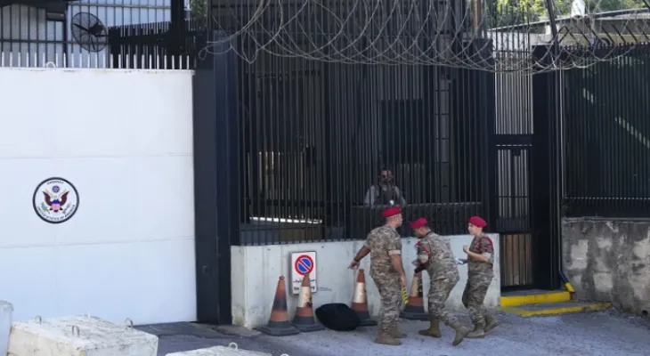 Gunfire directed at the American embassy in Lebanon