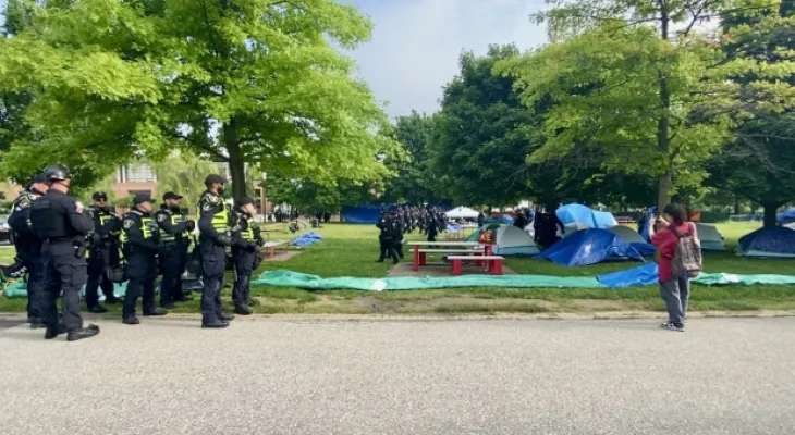 Police: Evacuate "Unauthorized" pro-Palestinian camp at York University