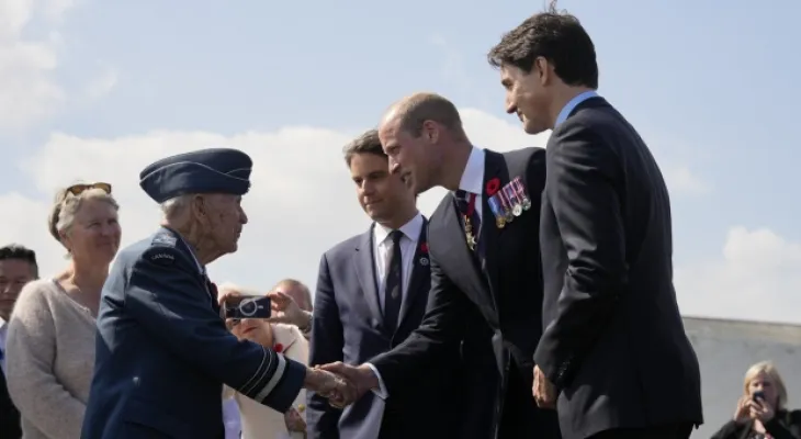 Canadians celebrate the eightieth anniversary of D-Day with the sun shining on Juno Beach in Normandy.