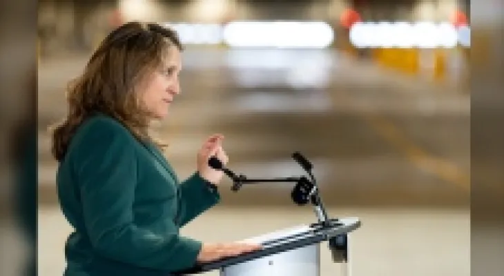 Freeland: The capital gains tax proposal will be presented to Parliament on Monday.