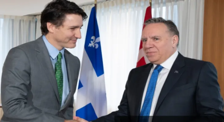 Trudeau and Legault are meeting today in Quebec to discuss reducing the number of immigrants in the province.