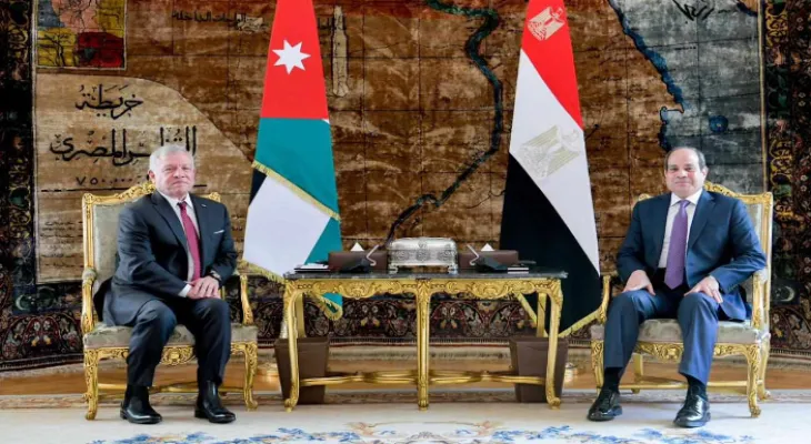 President Sisi and the King of Jordan agree to continue coordination and consultation regarding developments in Gaza.