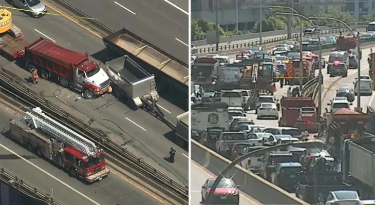 Fatal accident leads to partial closure of the main highway in Toronto during rush hour