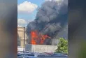Fire crews are battling a three-alarm fire in Thorncliffe Park in Toronto.