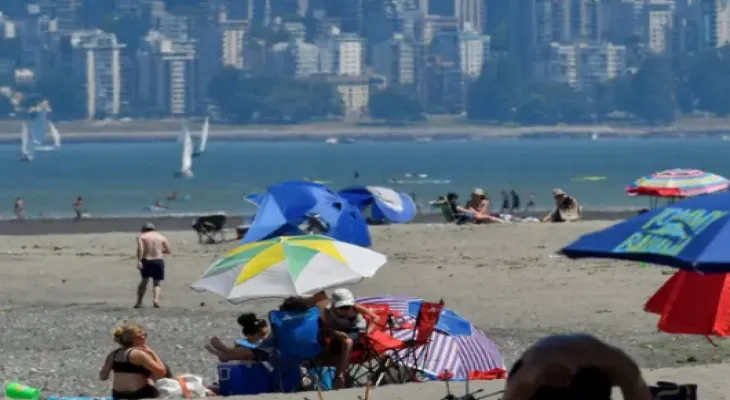 The temperature rise in Ontario today, Tuesday