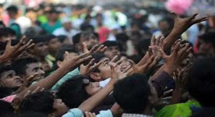 The death of at least 60 people and dozens injured due to a stampede during a religious event in northern India.