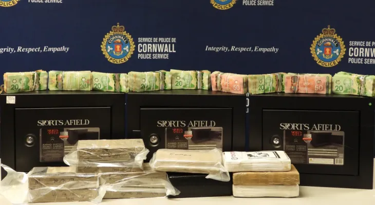 Ontario Police: Seized $1.3 million in cocaine and $300,000 in cash