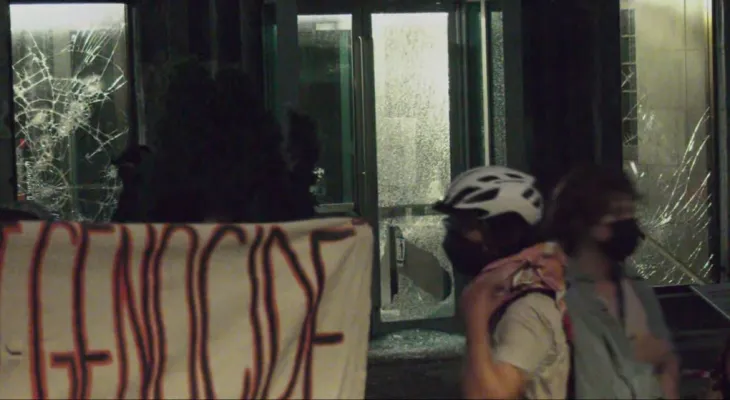 The police used tear gas to disperse pro-Palestinian demonstrators at McGill University.