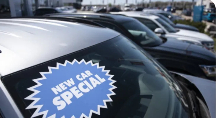 The decline in car prices in Canada