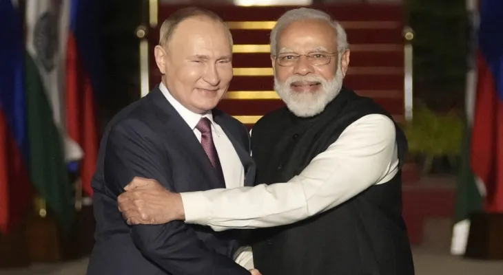 For the first time since the start of the war on Ukraine.... Indian Prime Minister Modi visits Russia