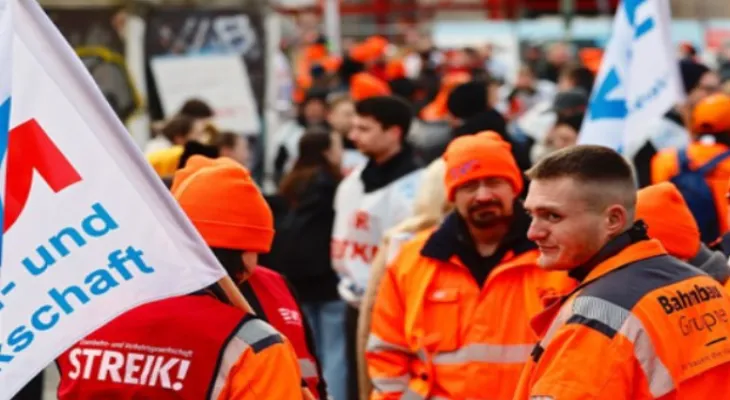 Strike by workers at Germany's largest port begins for two days over wages.