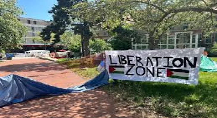 Amid threats of legal action... Guelph University protesters announce the end of the camp on July 15.