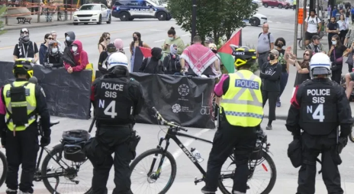 McGill University: The clearing of the pro-Palestinian sit-in is done in coordination with the city and police, with intensive security participation.