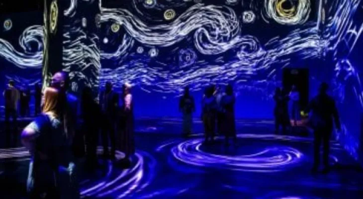 Van Gogh's paintings on display at the immersive art exhibition in Scotland and a turnout for the works of the Dutch artist