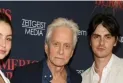 Michael Douglas with his children at the premiere of the film America Burning