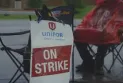 Protesters at a medical equipment factory in Ottawa: the strike shows no end in sight.